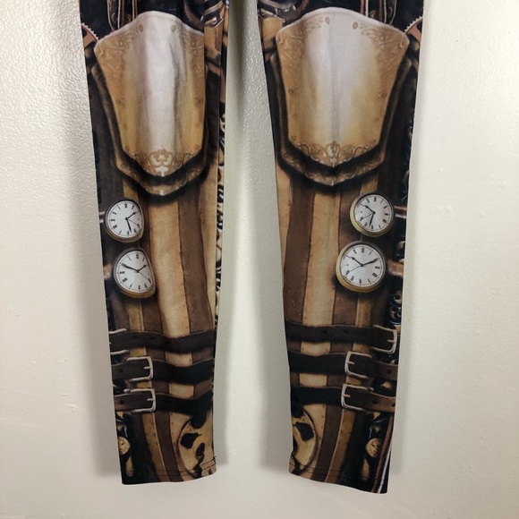 Steam Punk Machinery Legs Leggings - Picture 3 of 6